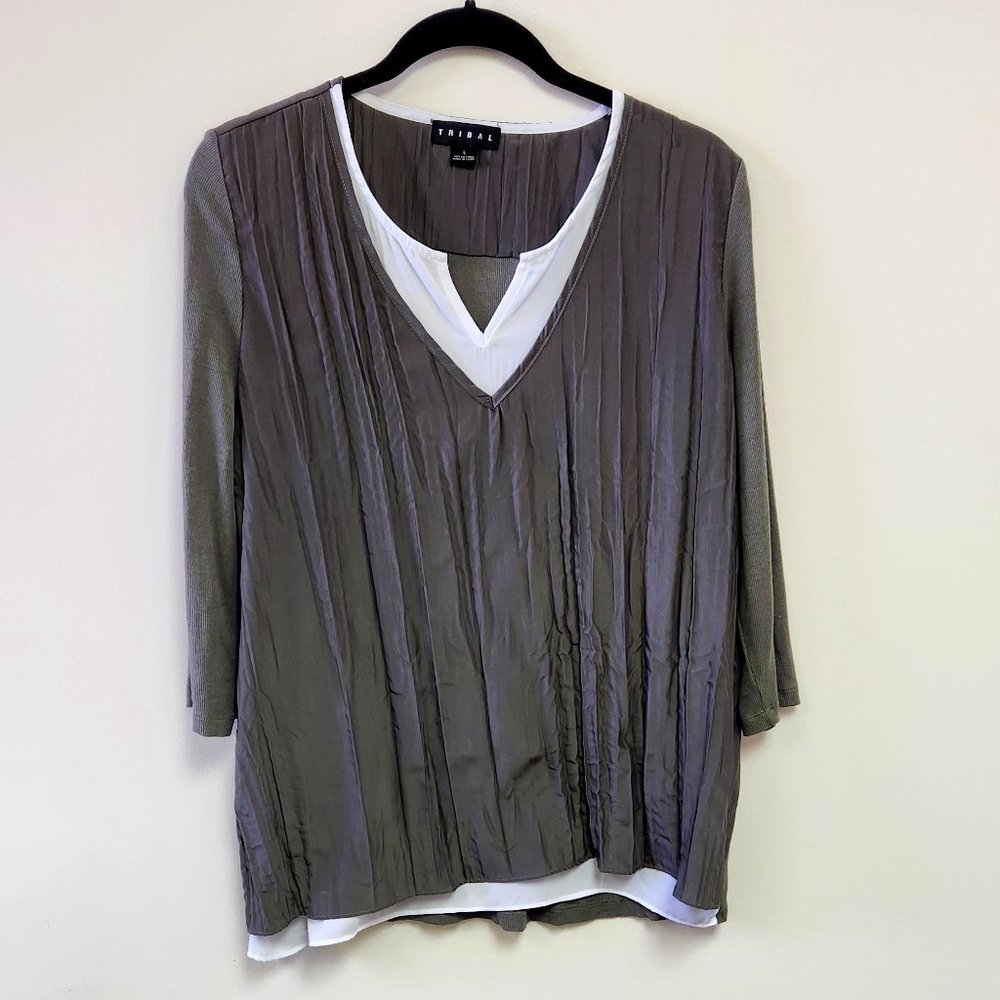 Tribal Large V-Neck Women's Blouse